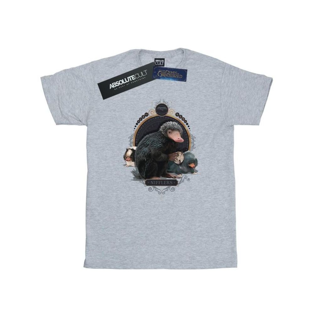 Fantastic Beasts Girls Baby Nifflers Cotton T-Shirt / Sports Grey